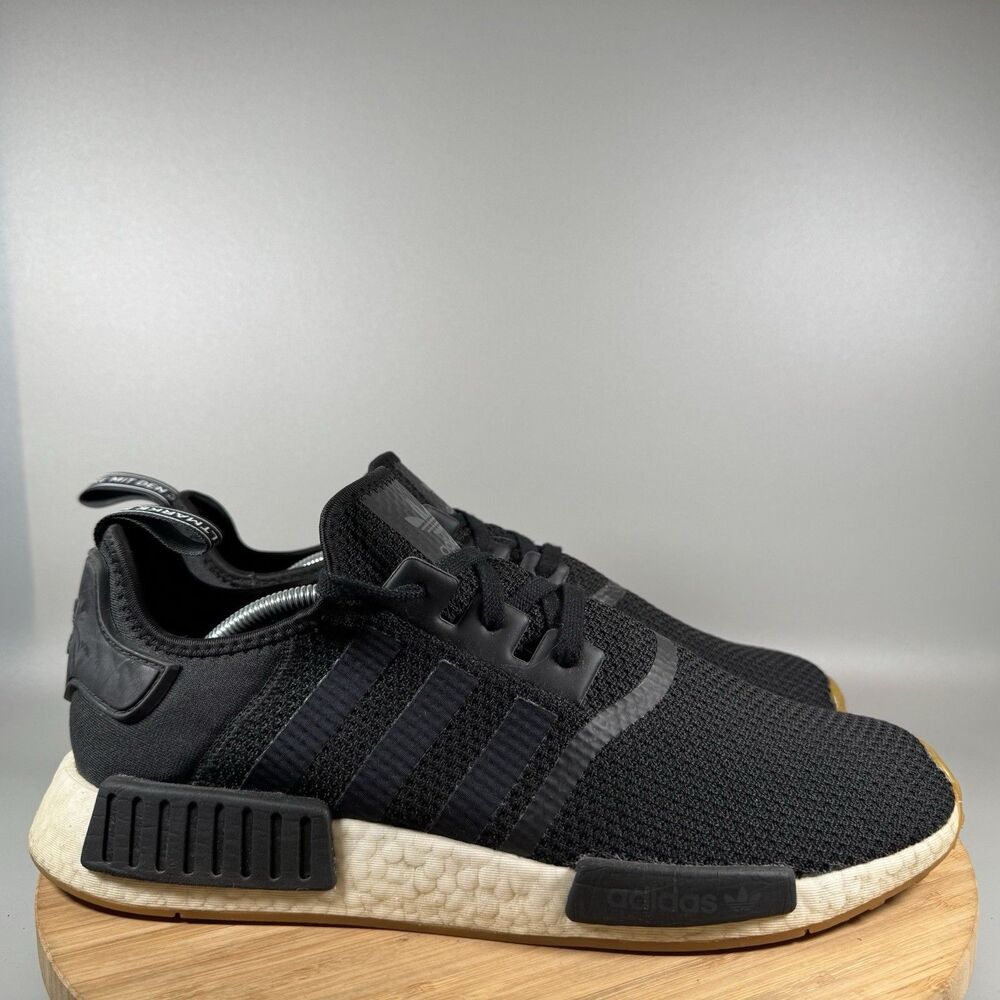 S Adidas Mens NMD R1‎ B42200 Black Running Shoes Sneakers Size 13